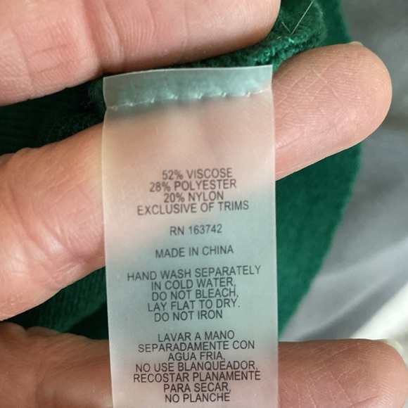 Liv Milano Green Sweater with Pearl Rhinestones NWT Size S - Picture 13 of 13